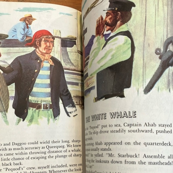 Moby Dick Illustrated Hardcover Book by Herman Melville vintage 1956 edition - Picture 8 of 16